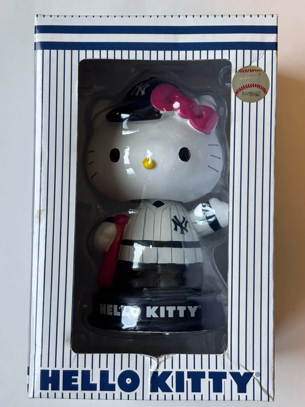 New Hello Kitty New York Yankees Pink & White Figure - Official Character Toy